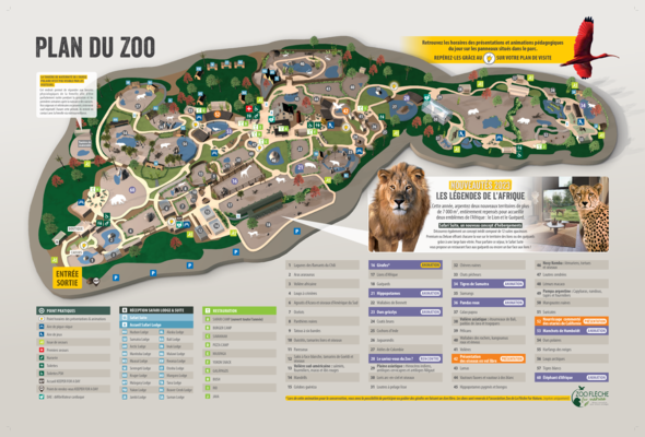 Plan de zoo de la flèche 